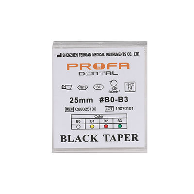 Black Taper Dental Rotary Files , Pre Bend Root Canal Treatment Instruments