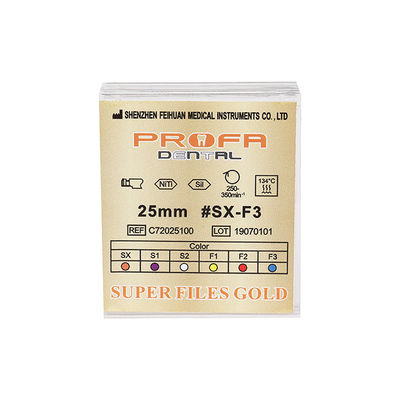 Super Gold System Super Flexibility M-wire Super Files Gold Size F2  ISO Red