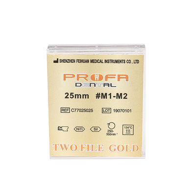Two Gold M Wire Endo Rotary Files High Flexibility Cyclic Fatigue Resistance