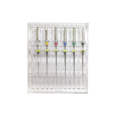 ISO White U File Endodontics Retreatment , 6pcs Size 15 Profile Rotary Files