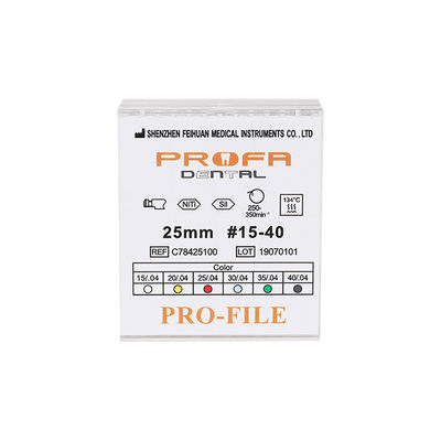 ISO White U File Endodontics Retreatment , 6pcs Size 15 Profile Rotary Files