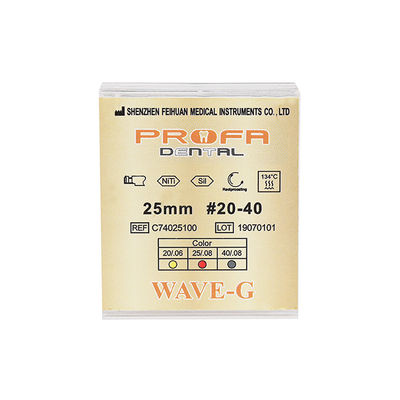 NITI Wave Gold Reciprocating Endodontic Files Flexible Length 21 / 25 / 31mm