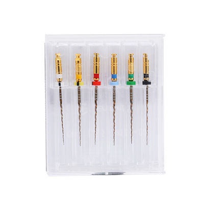 Hospital / Clinic Rotary Dental Endodontic Instruments Niti Gold Nano Coating