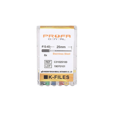 Root Canal Hand K  Files Assorted , RCT Files Dental With Silicone Pad Handle