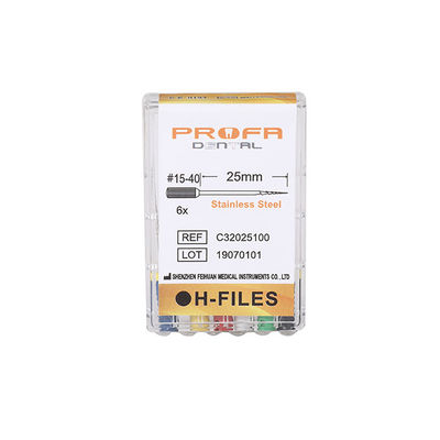 Colored H Root Canal Hand Files Cutting Instruments For Removing Root Canal Debris