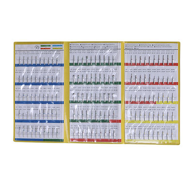 EF Extra Fine Yellow Dental Diamond Burs , Corrosion Resistance Dental Finishing Burs