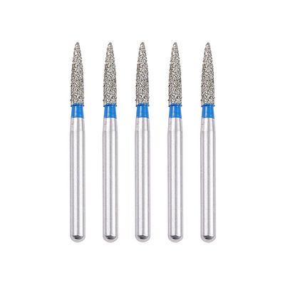 Blue Dental Diamond Burs , Water Spray System Teeth Filling Crown Preparation Burs