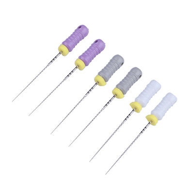 Square Tip C Root Canal Hand Files High Cutting Ability For Curved / Calcified Canal