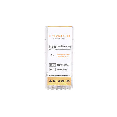Fracture Resistance Root Canal Reamer File , Special Steel Alloy Structure Endodontic Instruments