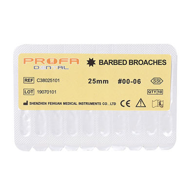 Safety Root Canal Preparation Fully Elastic Barbed Broach For Removing Debris / Residues