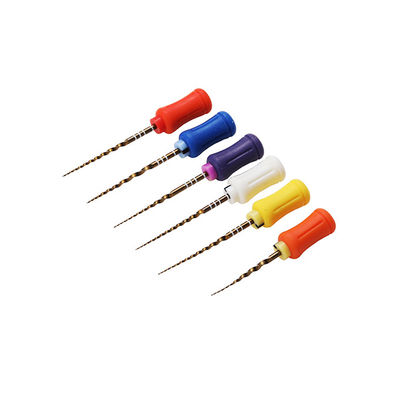 Gold Assorted Size Endo Hand Files Dental Material With Colorful Silicon Stopper