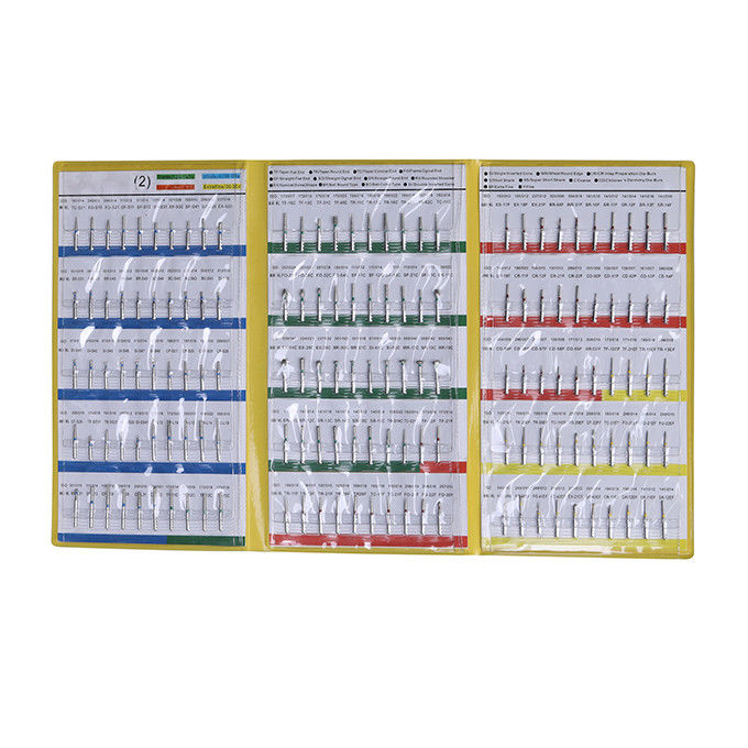 EF Extra Fine Yellow Dental Diamond Burs , Corrosion Resistance Dental Finishing Burs