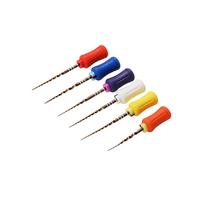 Gold Assorted Size Endo Hand Files Dental Material With Colorful Silicon Stopper