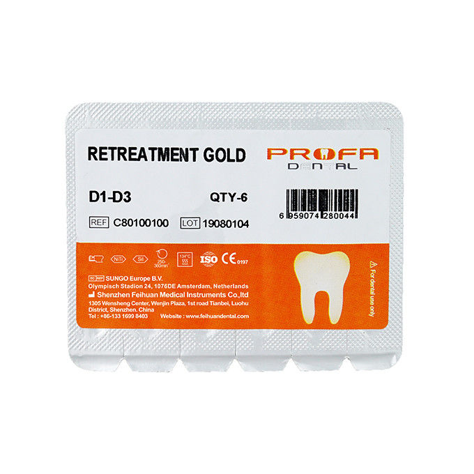 Safety Ss White Rotary Files , Assorted Size Endo Retreatment Files D1 D2 D3